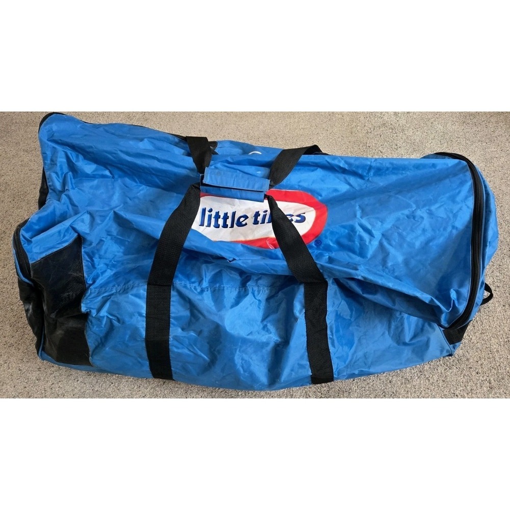 RARE Vintage Little Tikes XL Rolling Storage Bag Huge Toy Haul MixSuede Interior